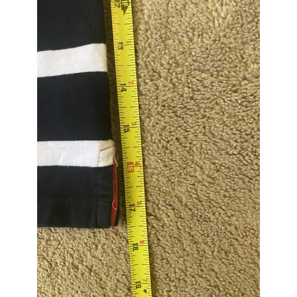 Lauren Ralph Lauren Active Striped Polo Shirt Y2k Era Black White Pink Women 1X - Picture 6 of 14